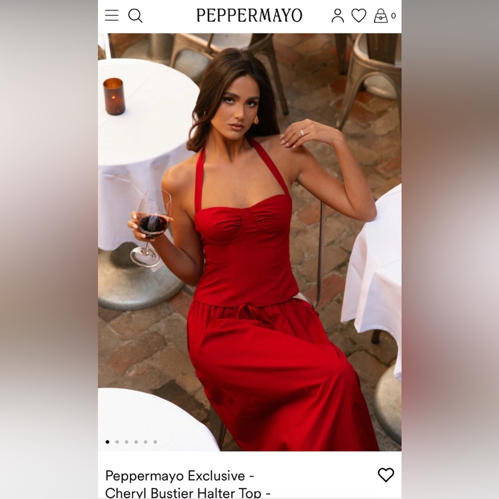Peppermayo Red Halter Tank Top - Picture 13 of 14